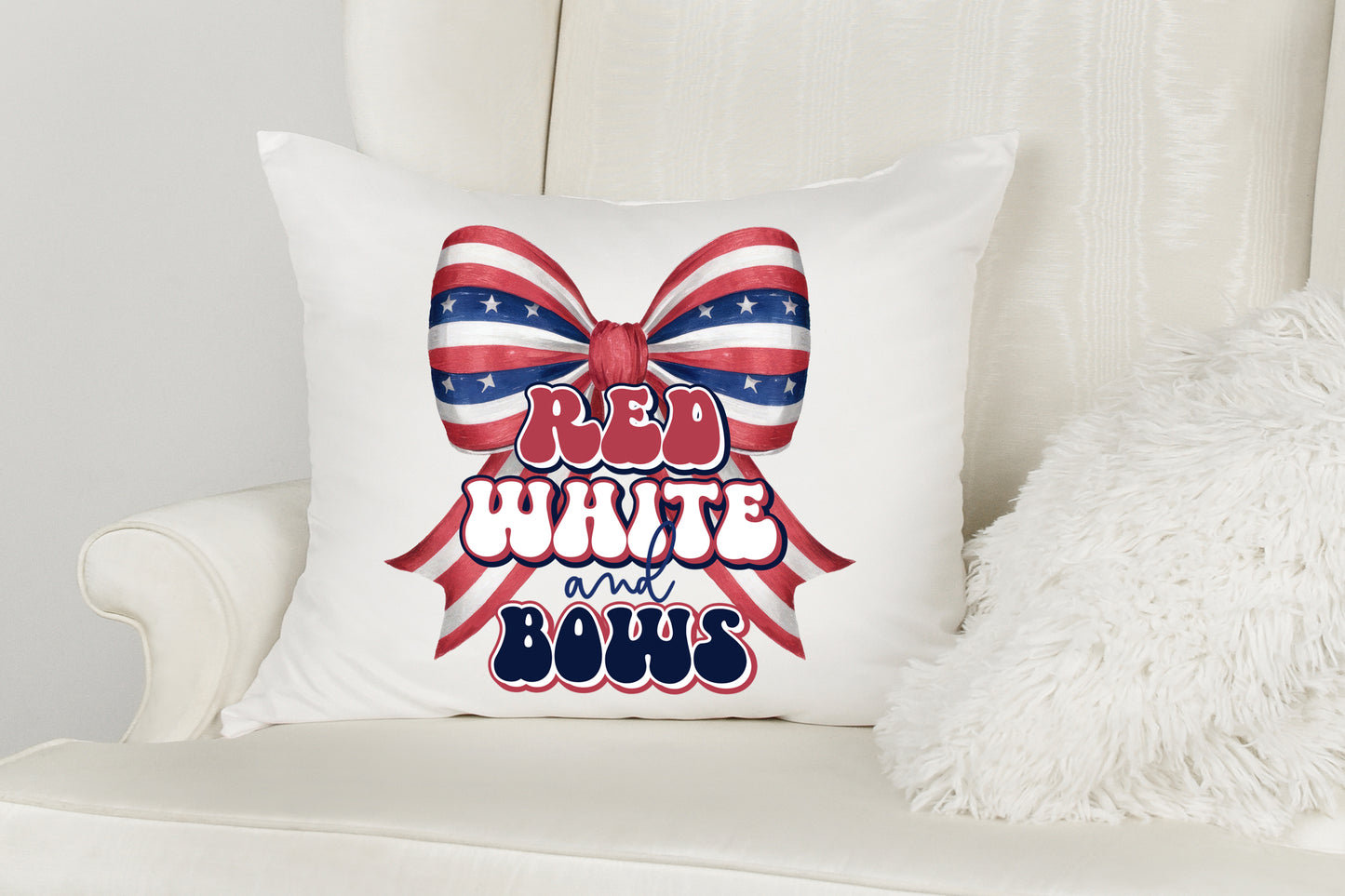 Red White and Bows, 4th of July Bow Sublimation