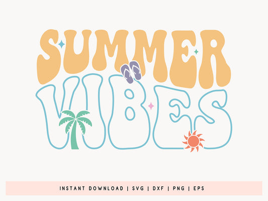 Retro Summer Vibes SVG Design