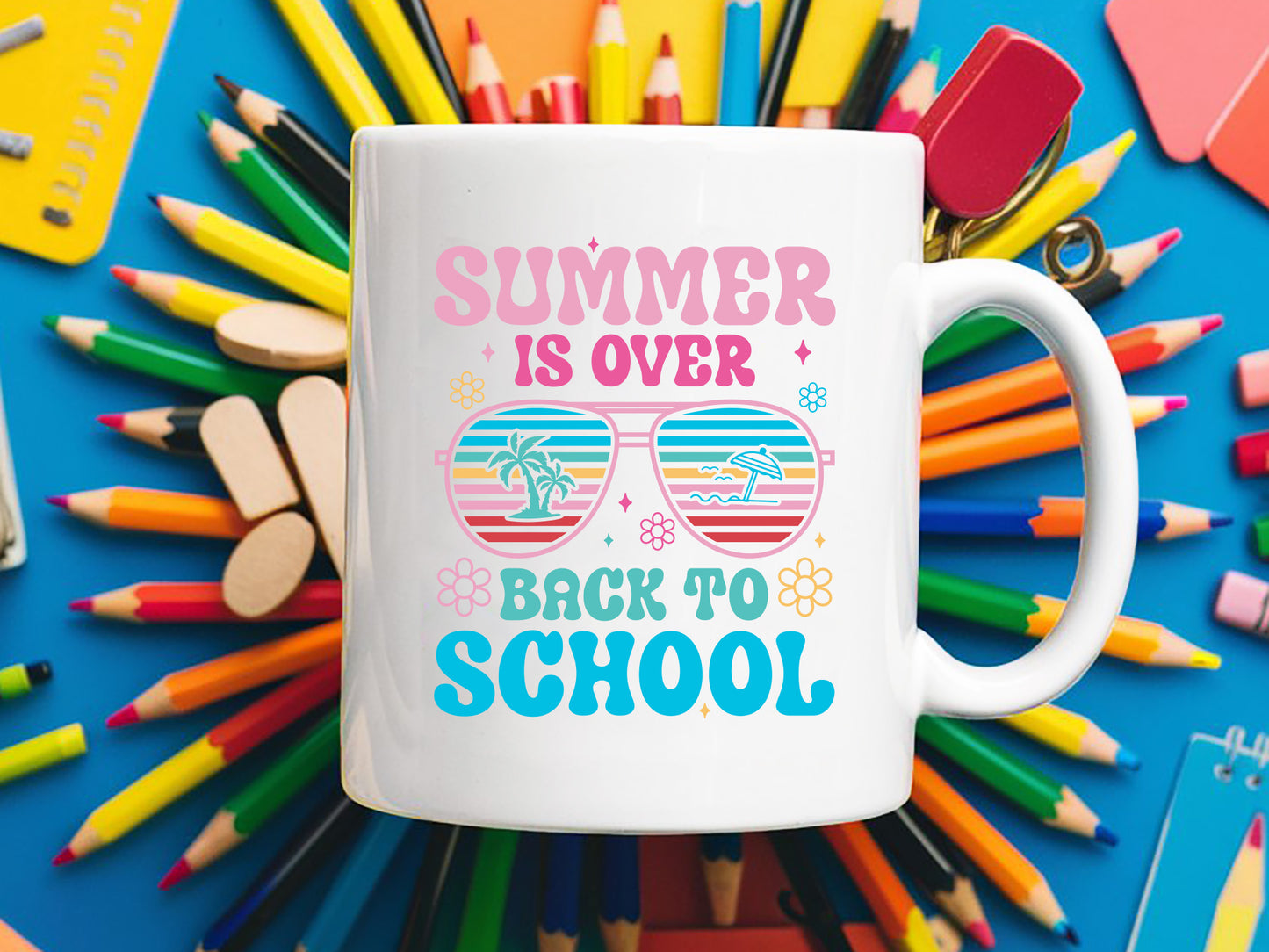 Retro Summer is Over Back to School SVG
