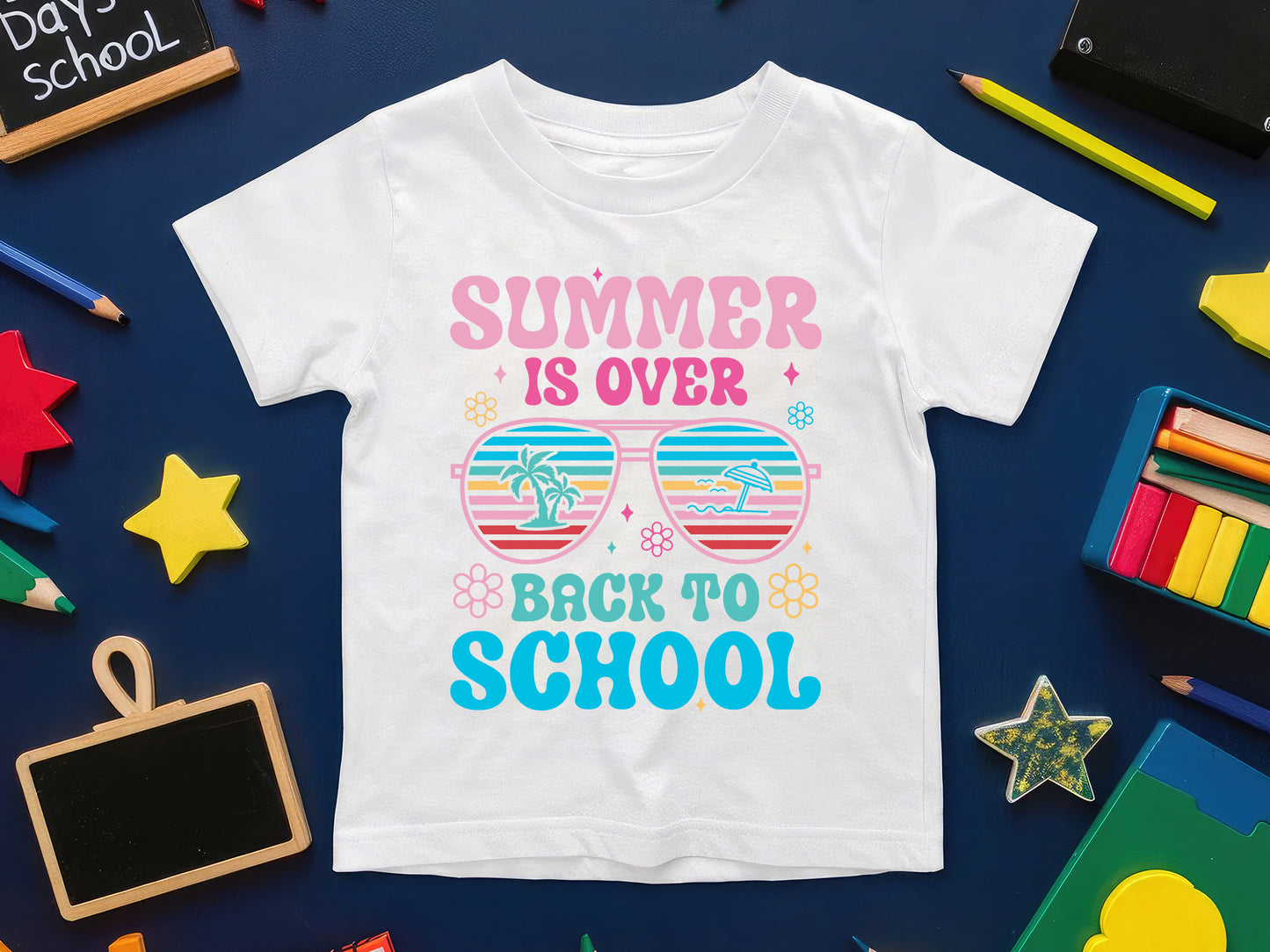 Retro Summer is Over Back to School SVG