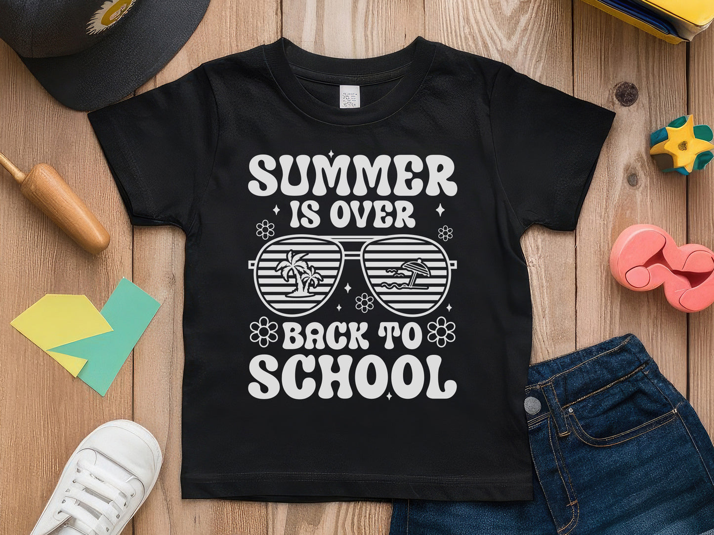 Retro Summer is Over Back to School SVG