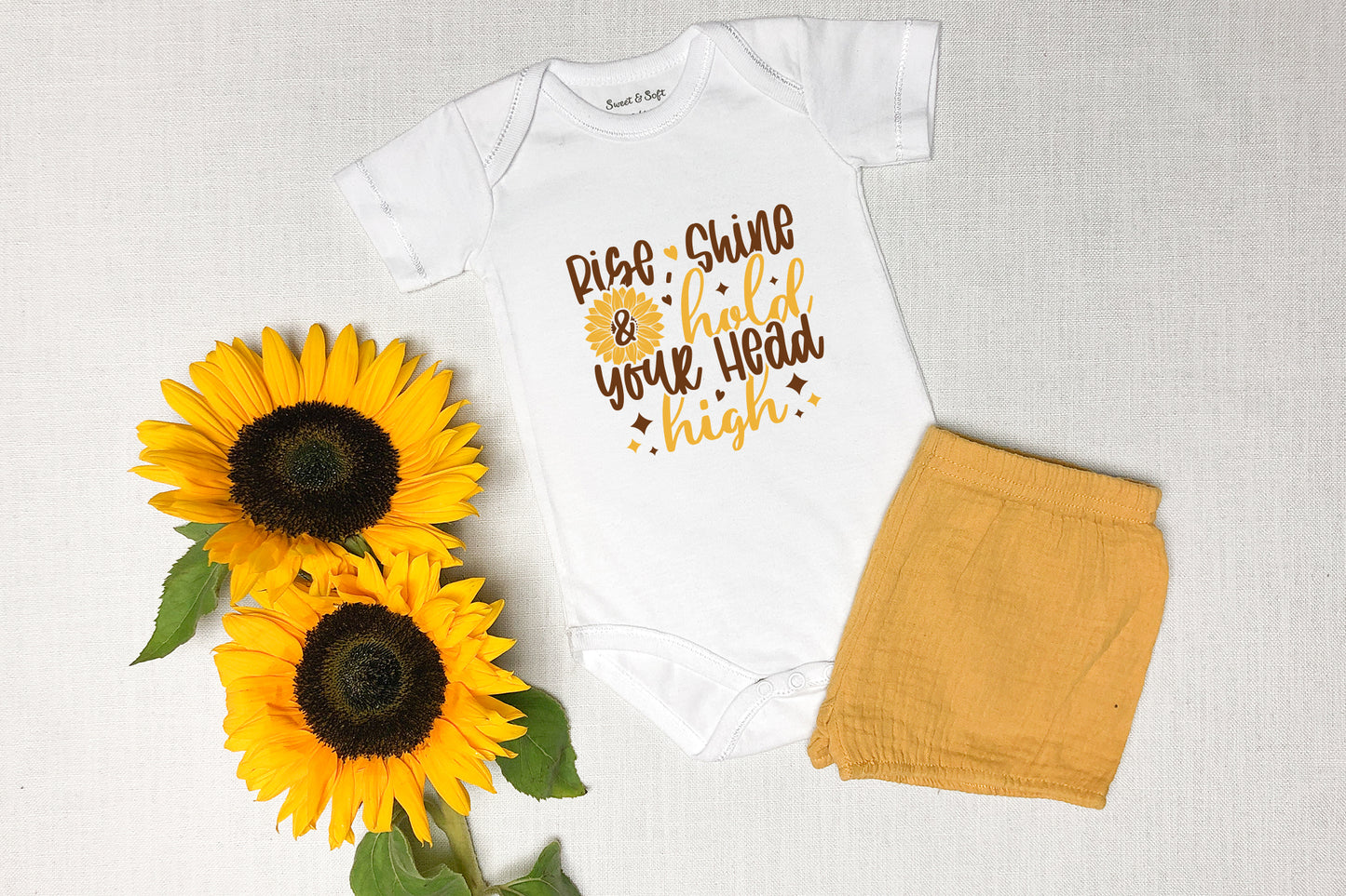 Rise Shine and Hold Your Head High, Sunflower Vector SVG