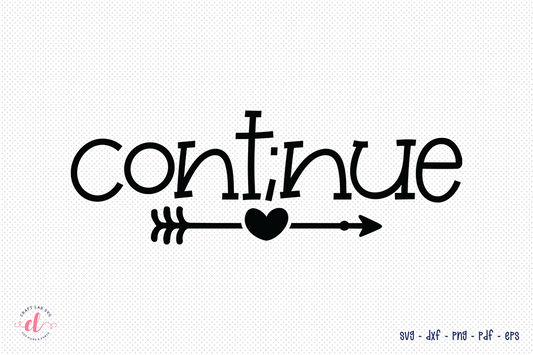 Contnue Cut File, Mental Health SVG
