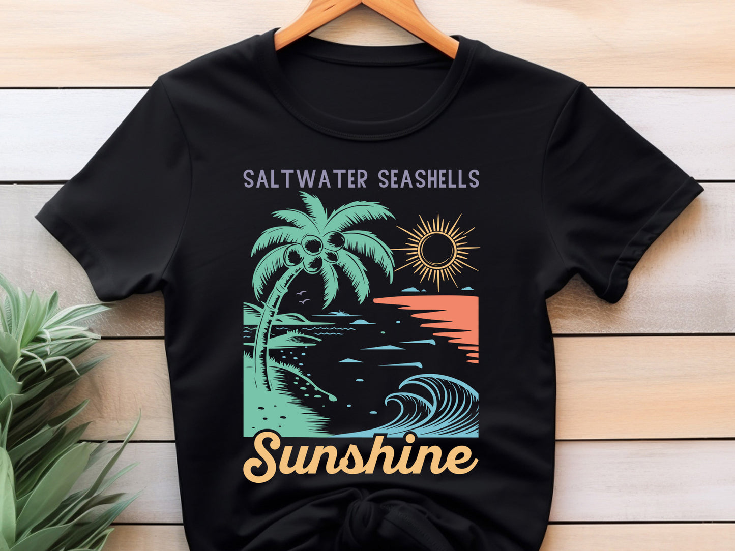 Saltwater Seashells Sunshine, Summer Saying SVG
