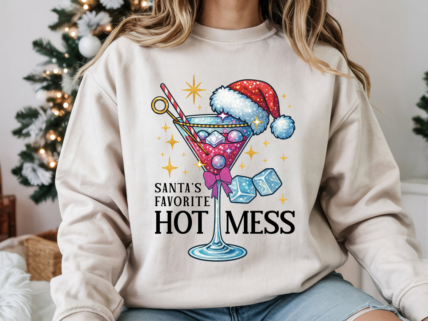 Santa's Favorite Hot Mess - Coquette Christmas Sublimation