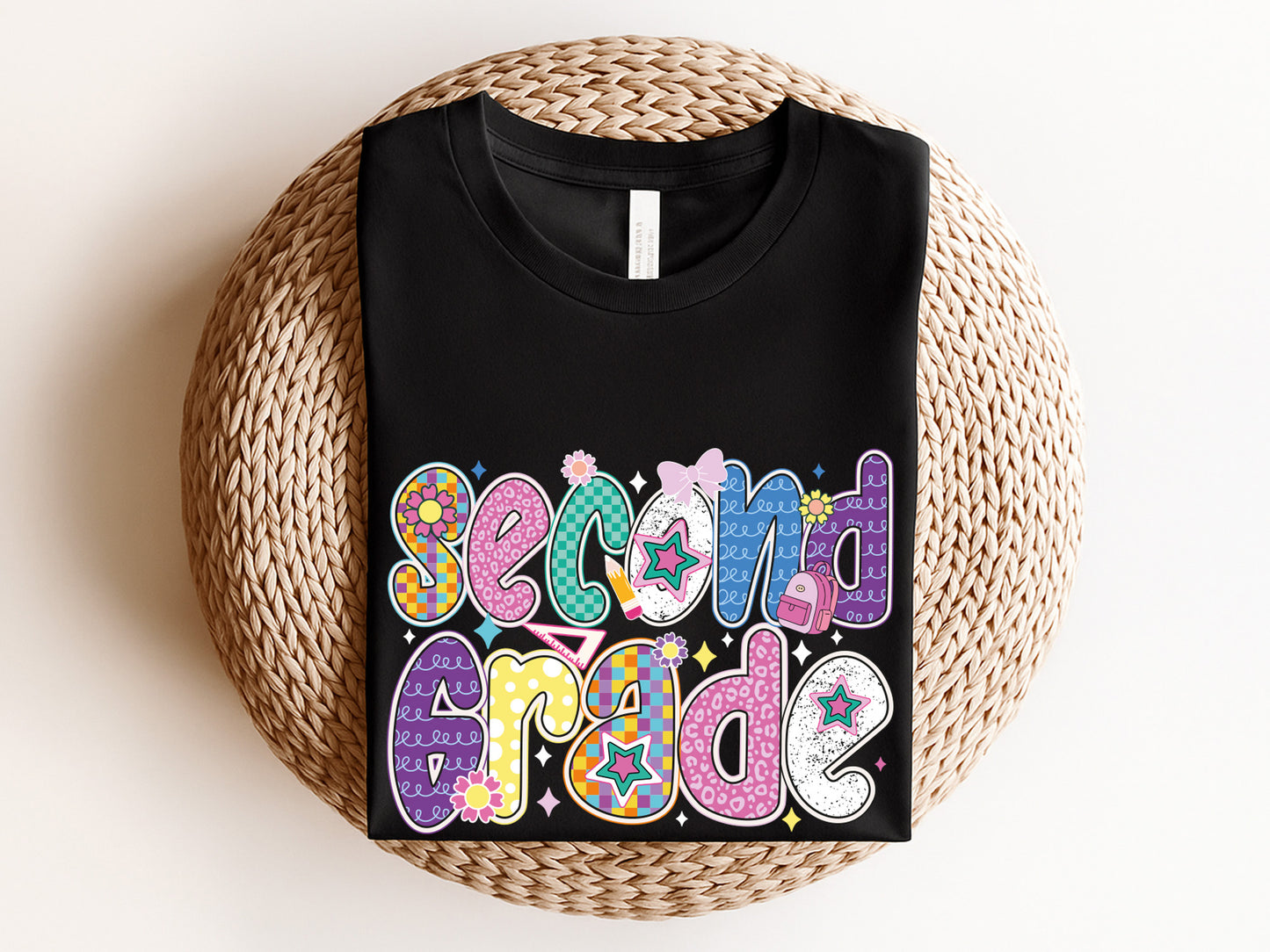 Second Grade, Back to School Preppy Sublimation