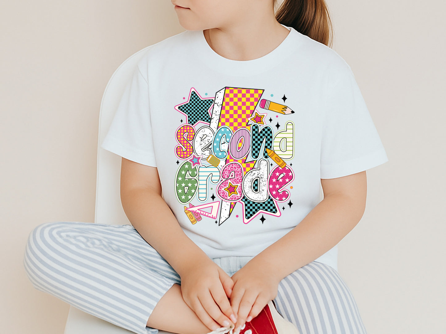 Second Grade, Preppy Back to School Sublimation