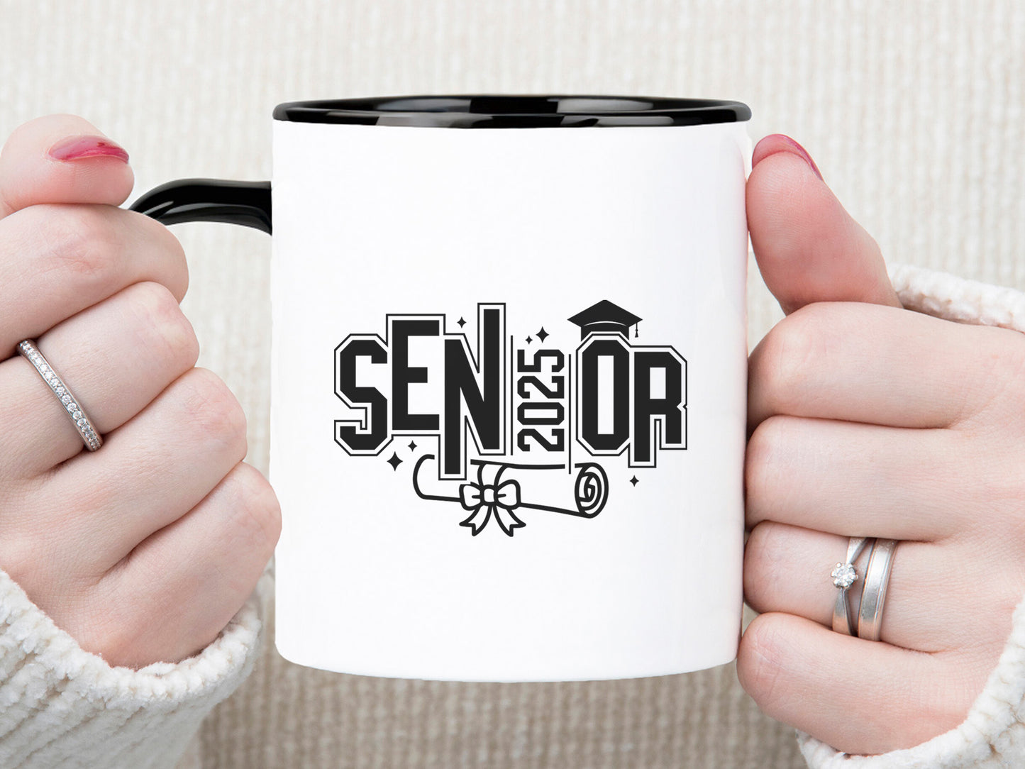 Senior 2025, Graduation Cap and Diploma SVG