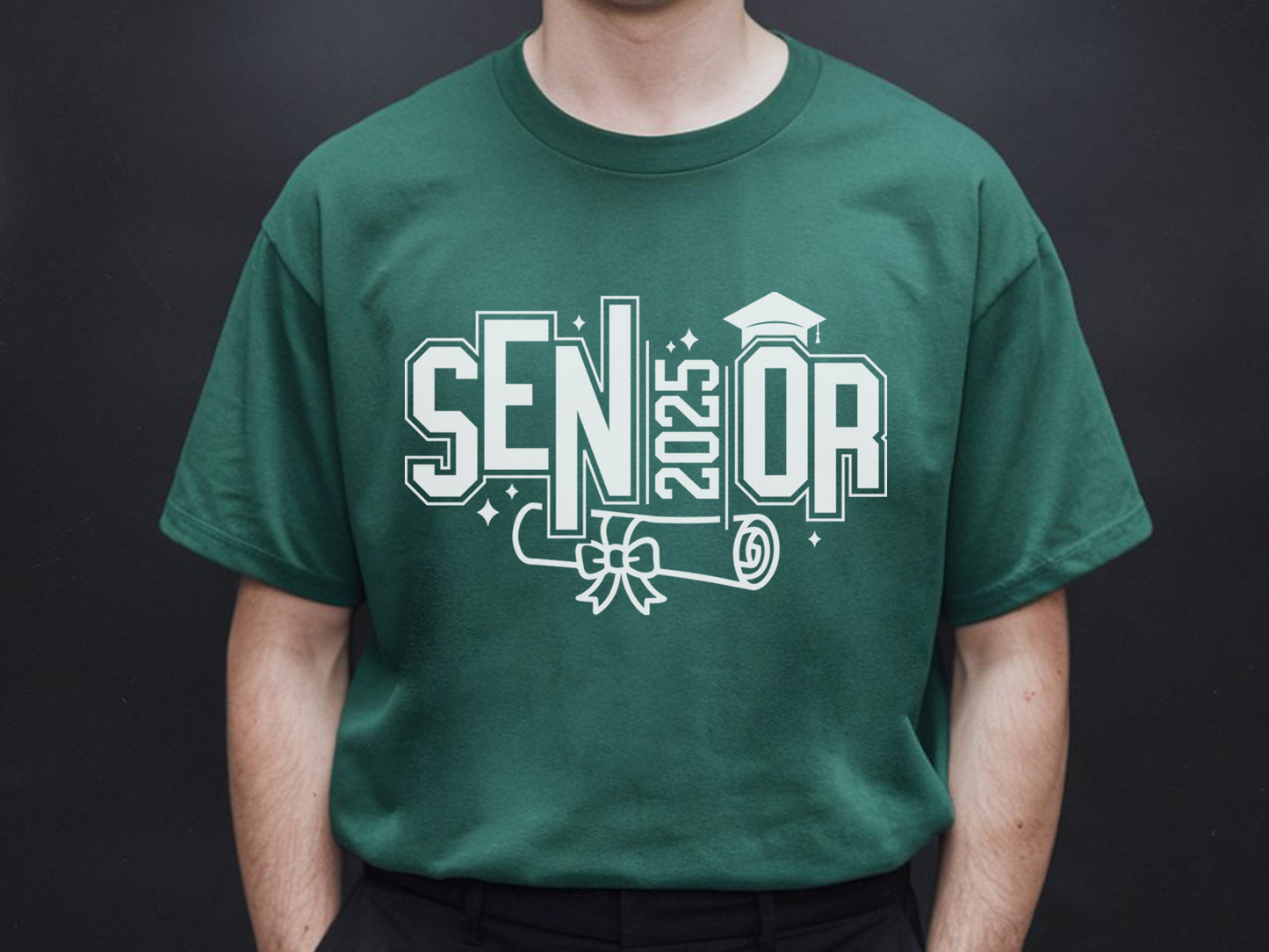 Senior 2025, Graduation Cap and Diploma SVG