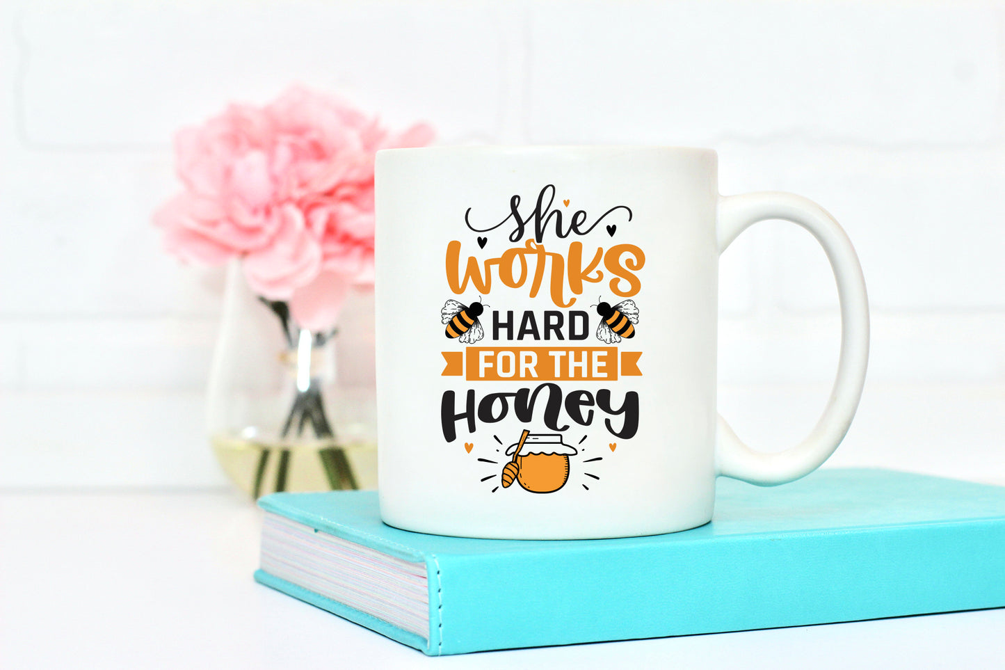 She Works Hard for the Honey, Bee Quote SVG