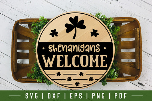 Shenanigans Welcome, St Patrick's Day, Farmhouse Sign