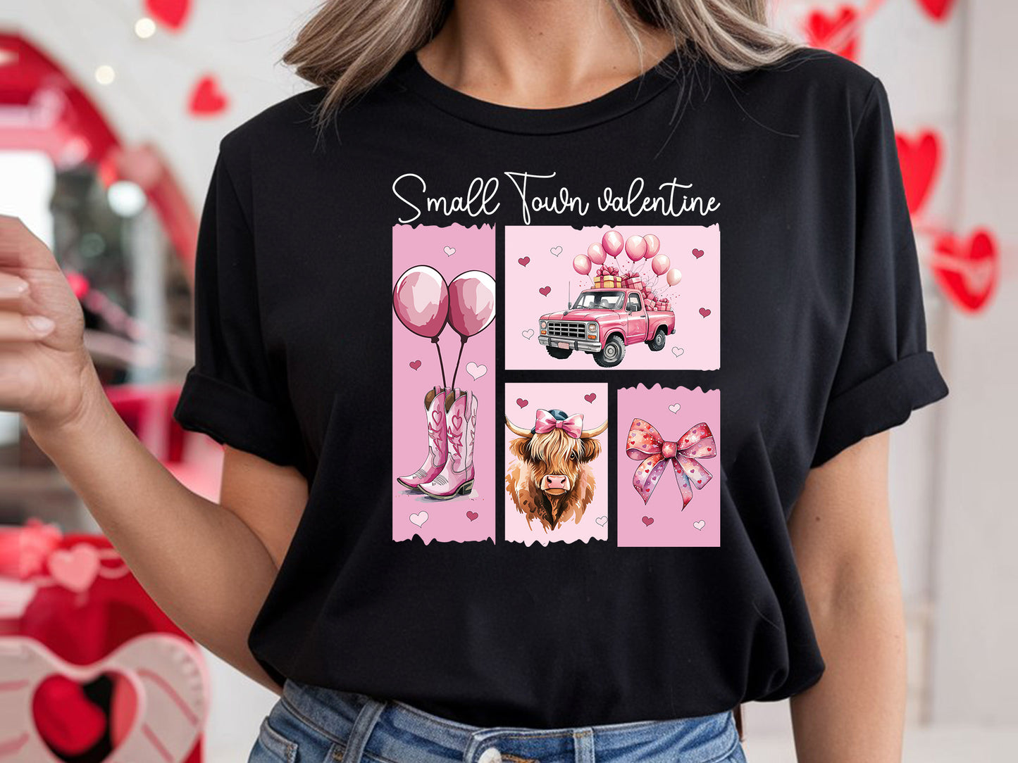 Small Town Valentine Coquette Bow PNG Sublimation