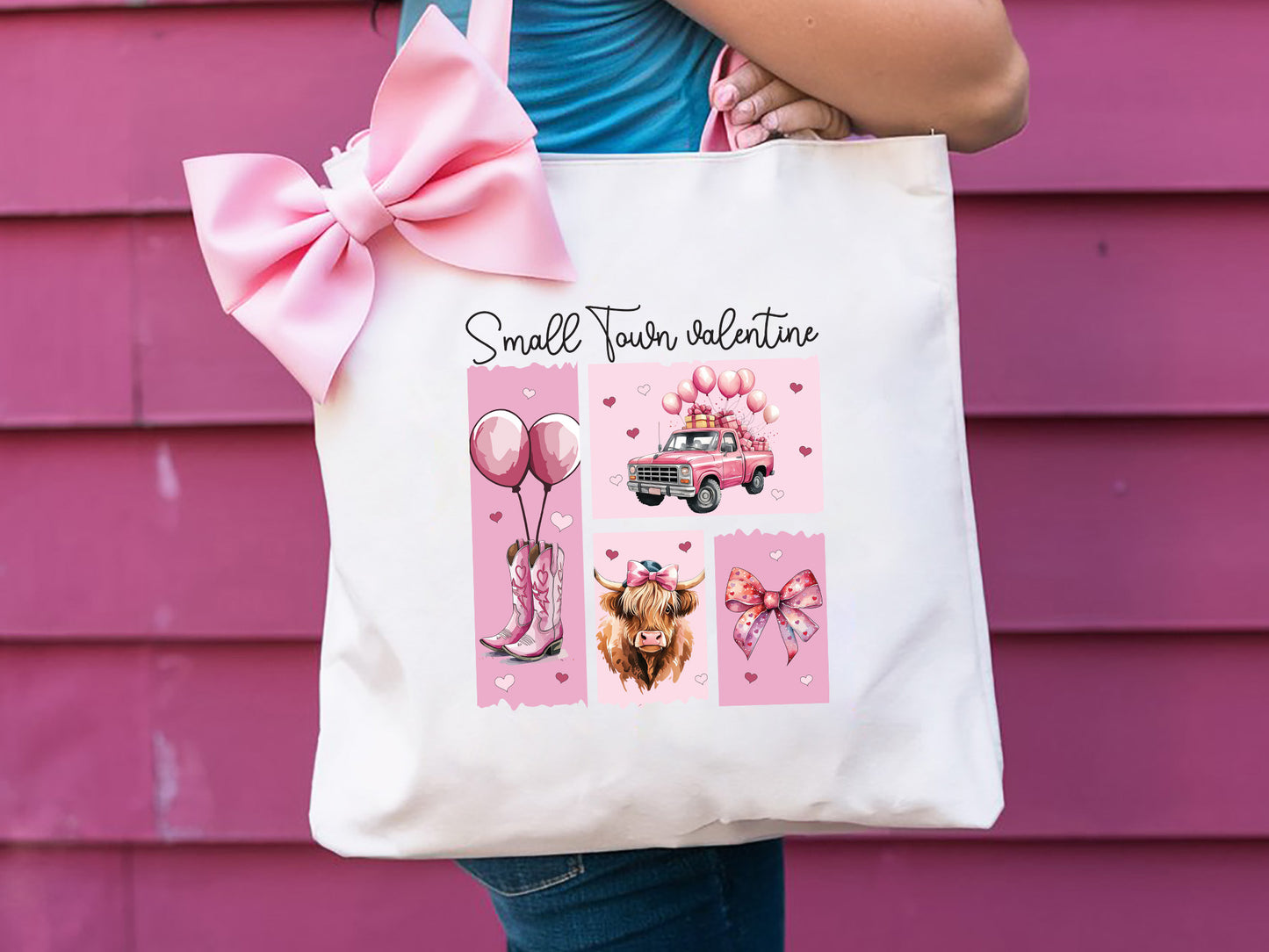 Small Town Valentine Coquette Bow PNG Sublimation