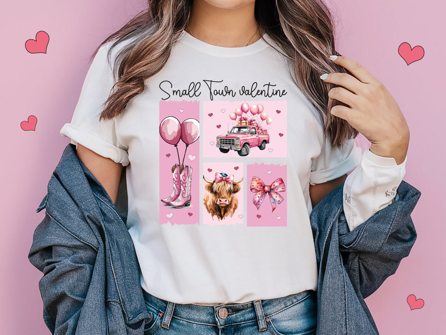 Small Town Valentine Coquette Bow PNG Sublimation