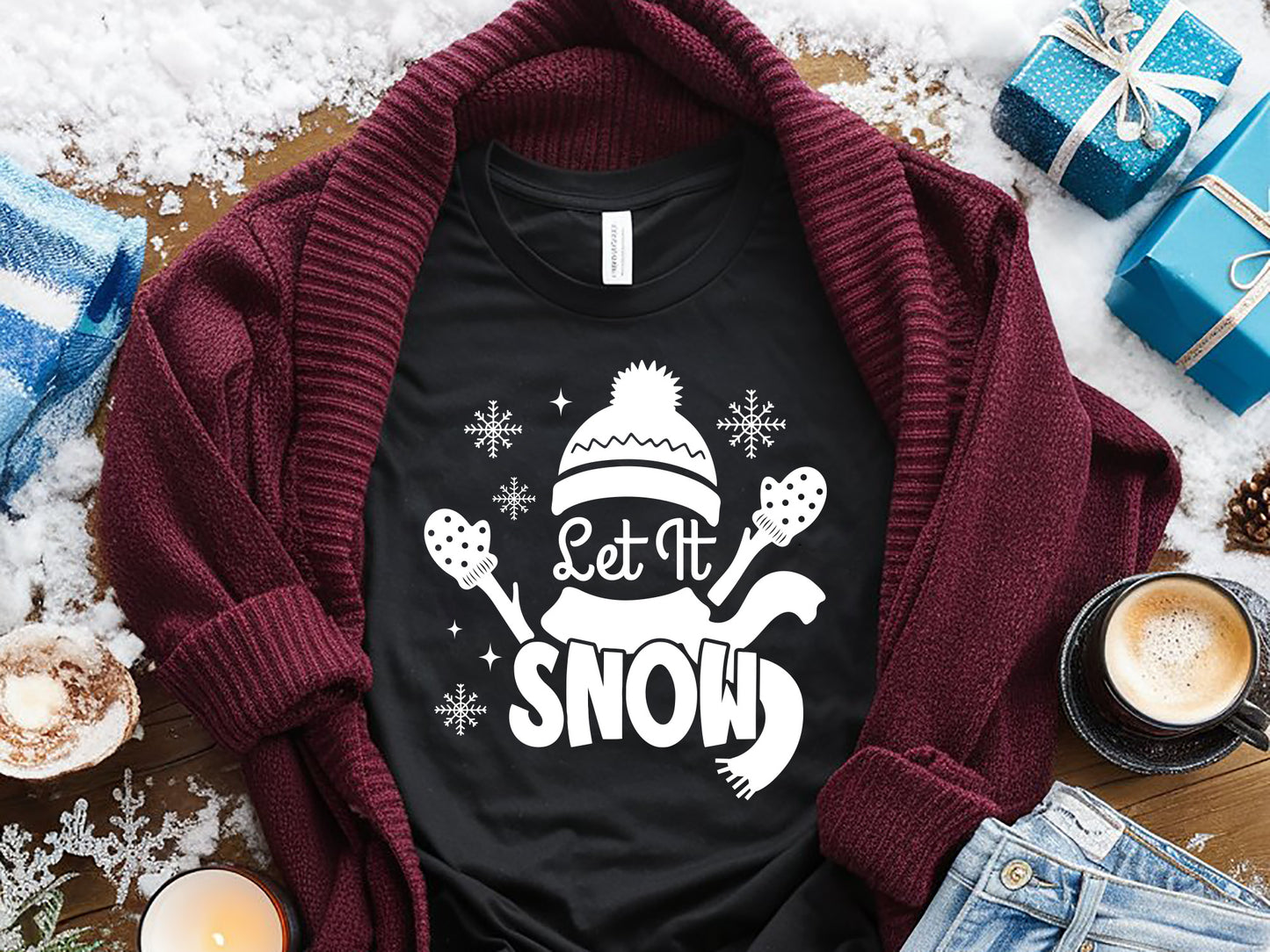 Snowman Quote SVG - Let It Snow