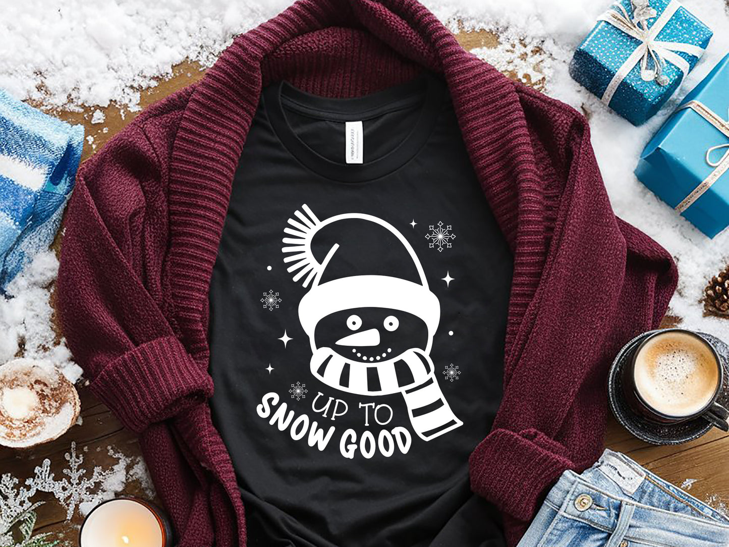 Snowman SVG Cut File - Up to Snow Good