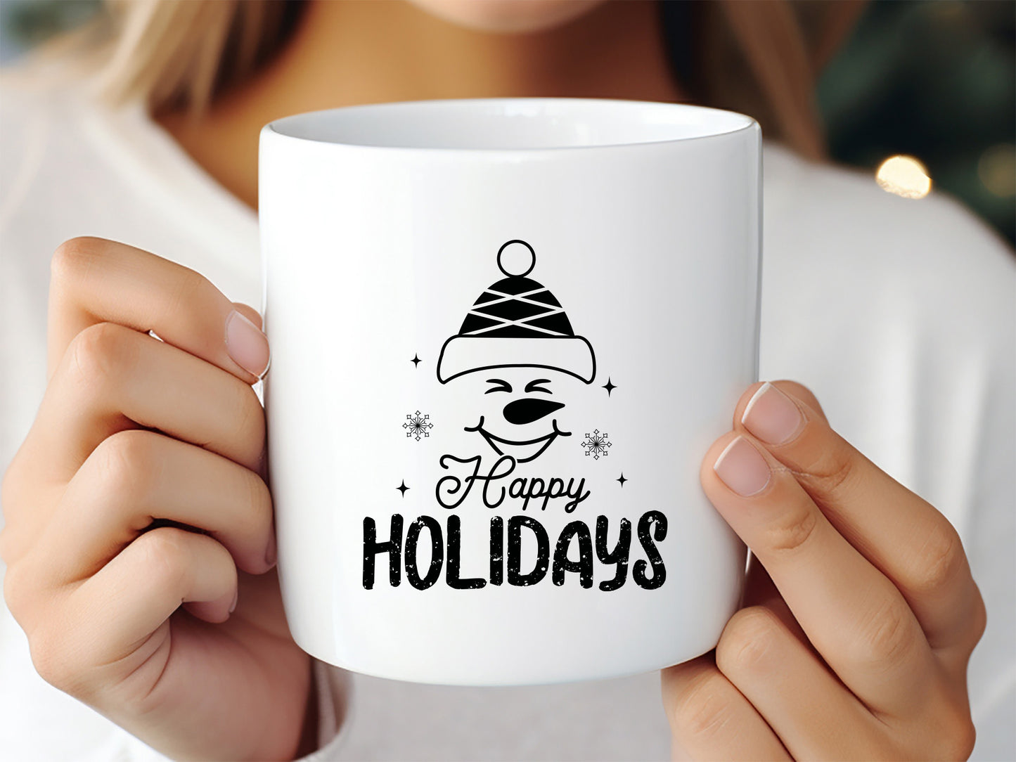 Snowman SVG File - Happy Holidays