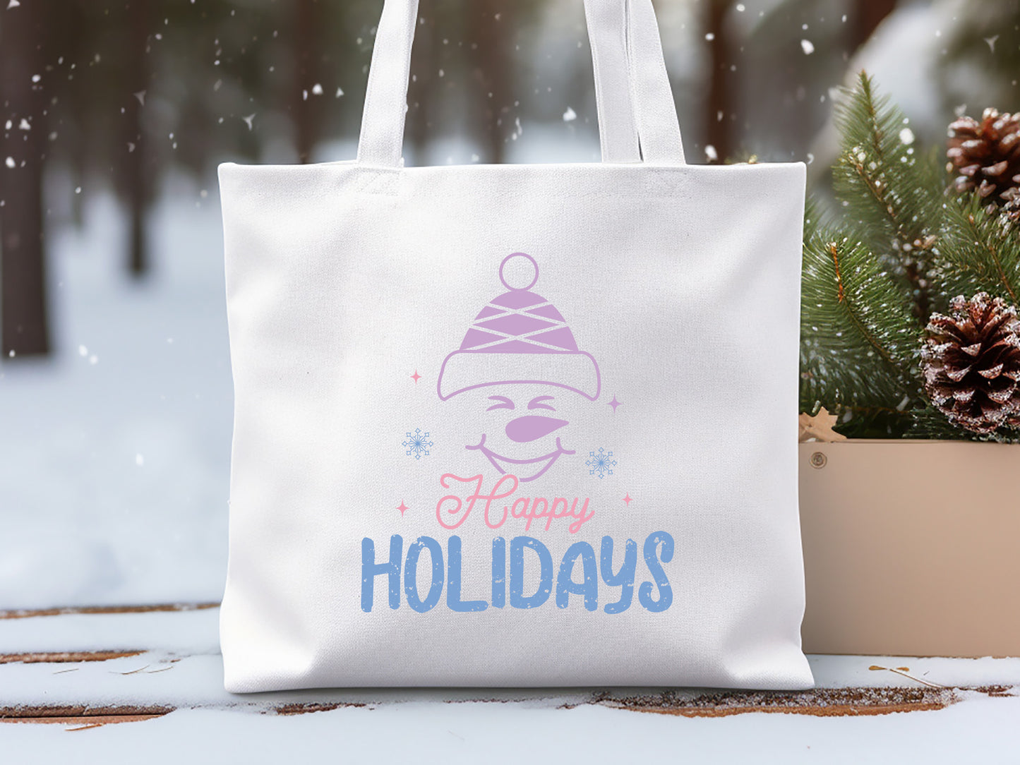 Snowman SVG File - Happy Holidays