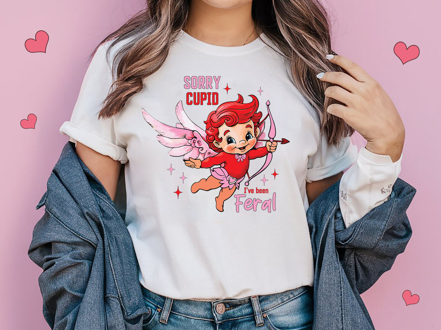 Sorry Cupid I've Been Feral, Coquette Valentine Sublimation