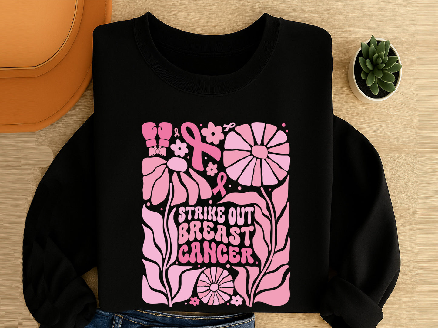 Strike Out Breast Cancer SVG Boho Flower