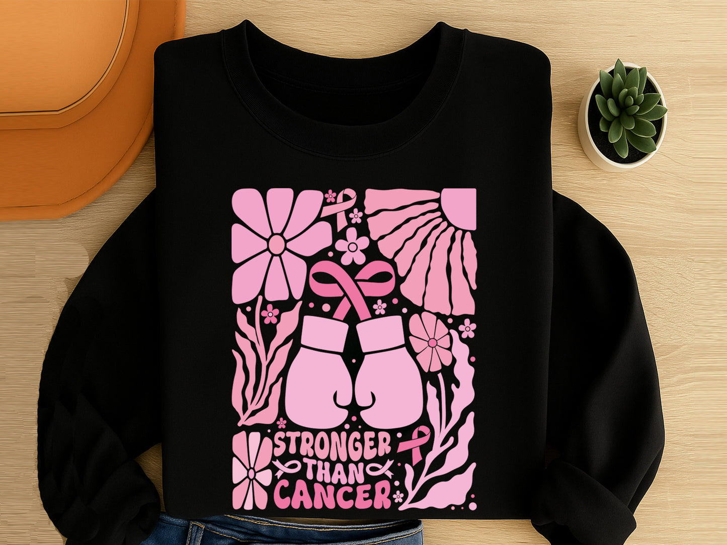 Stronger Than Cancer Boho Floral SVG File