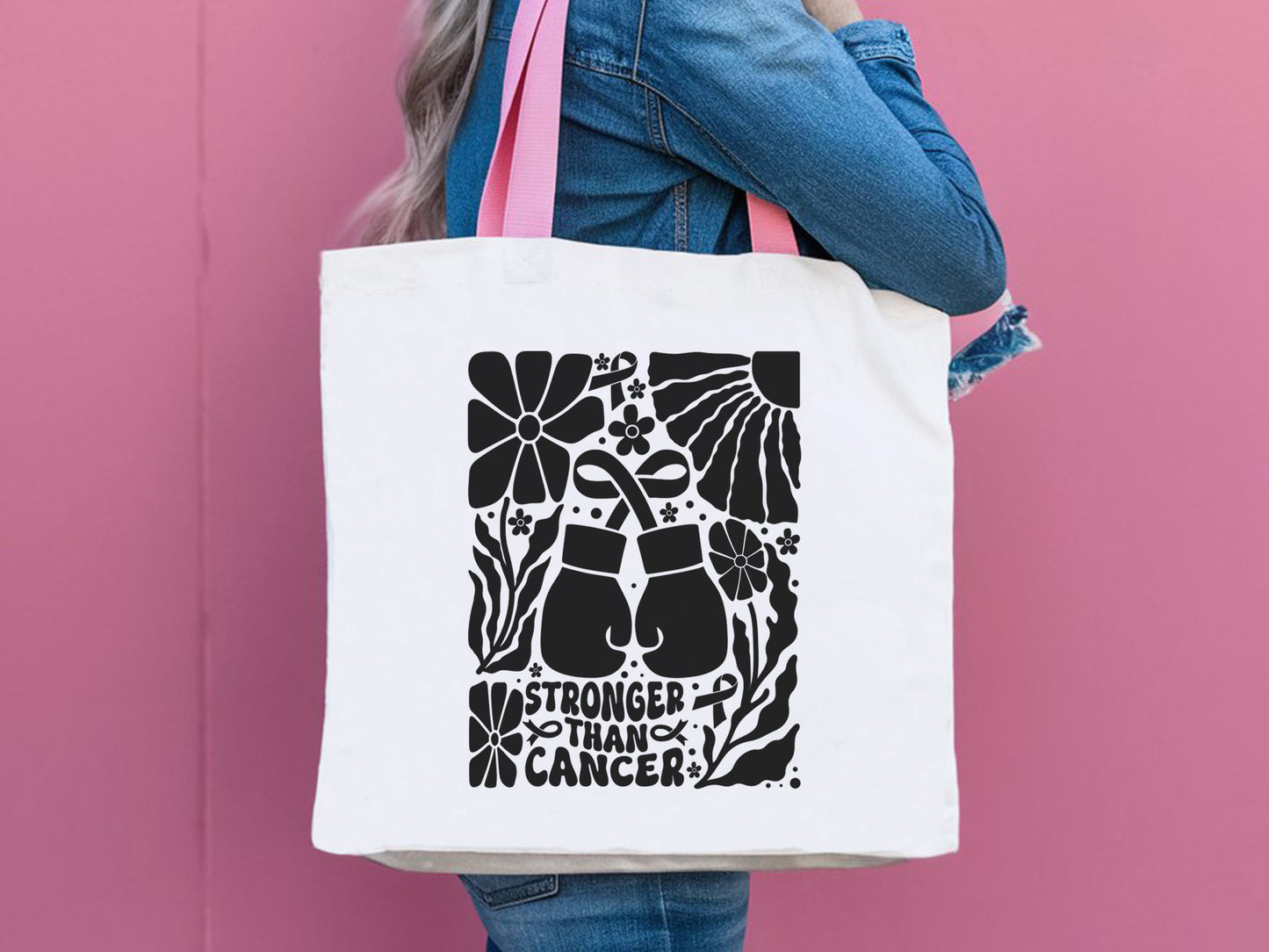 Stronger Than Cancer Boho Floral SVG File
