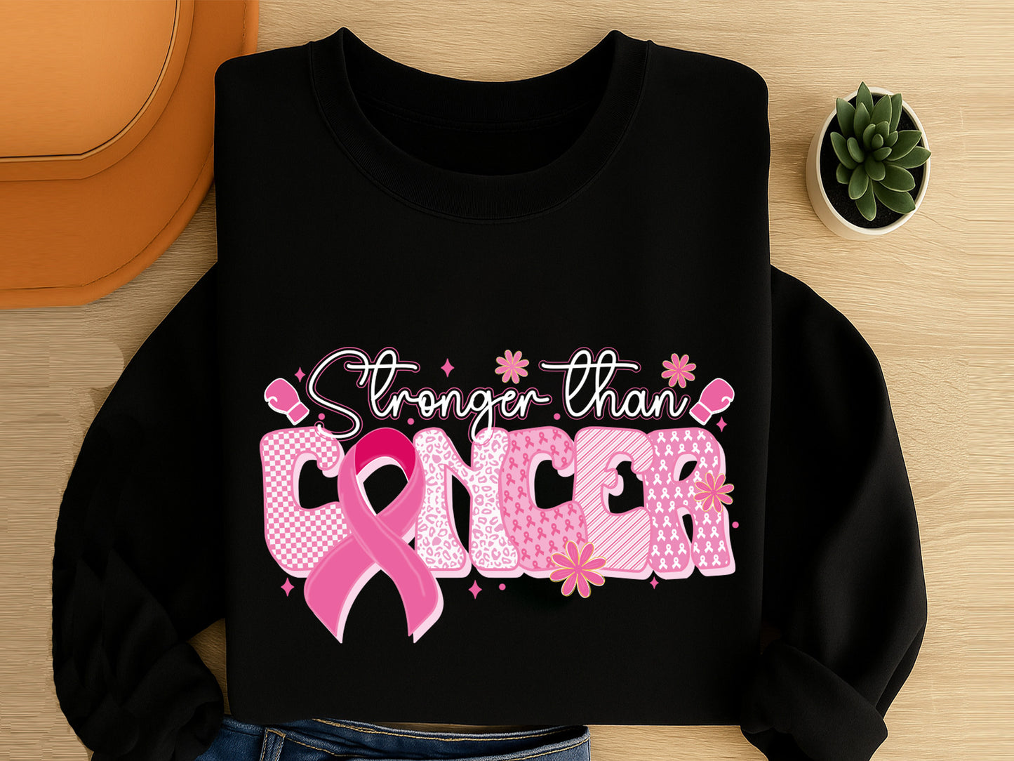 Stronger Than Cancer Preppy Sublimation Transfer