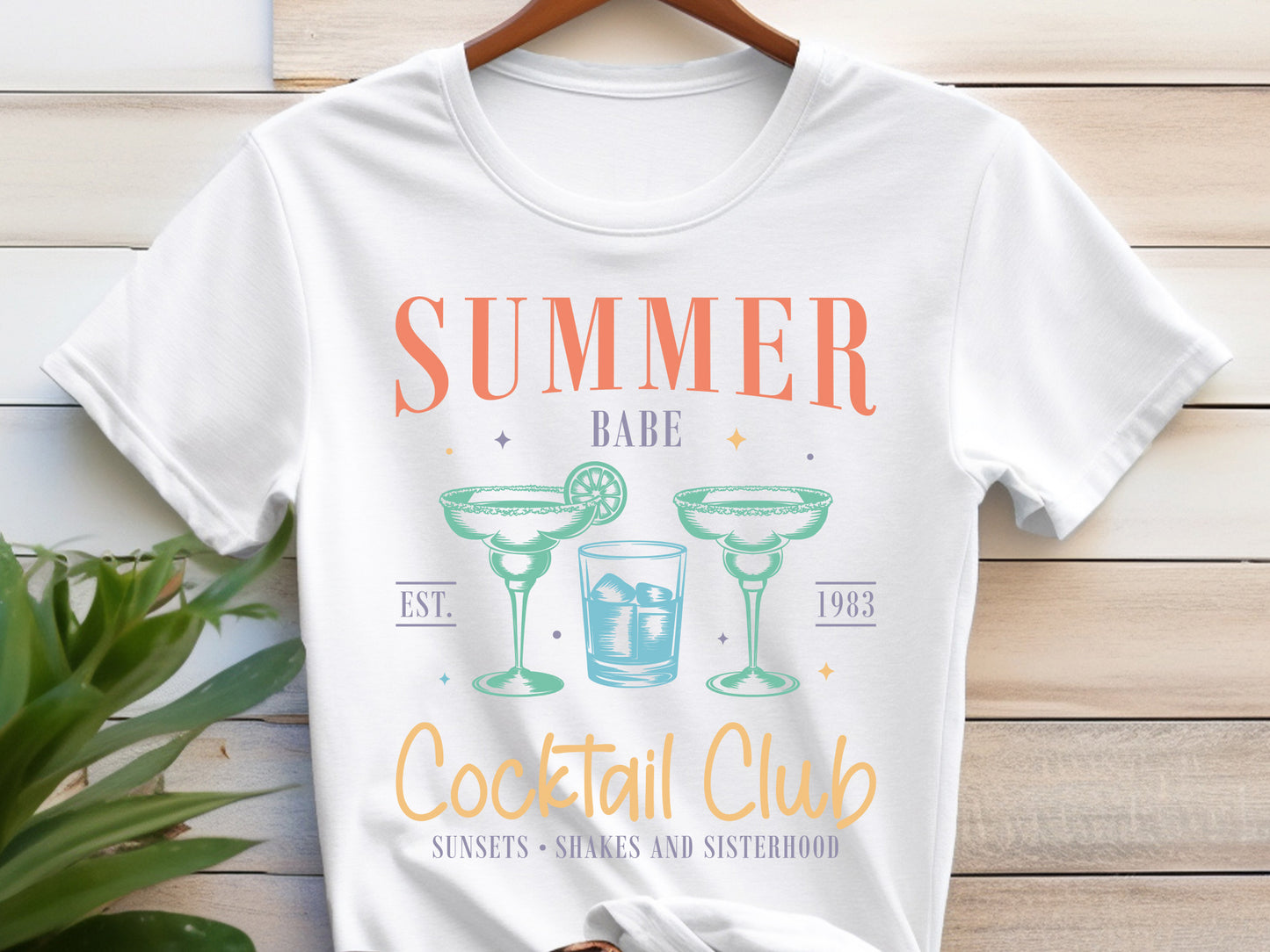 Summer Babe Cocktail Club Cut File SVG