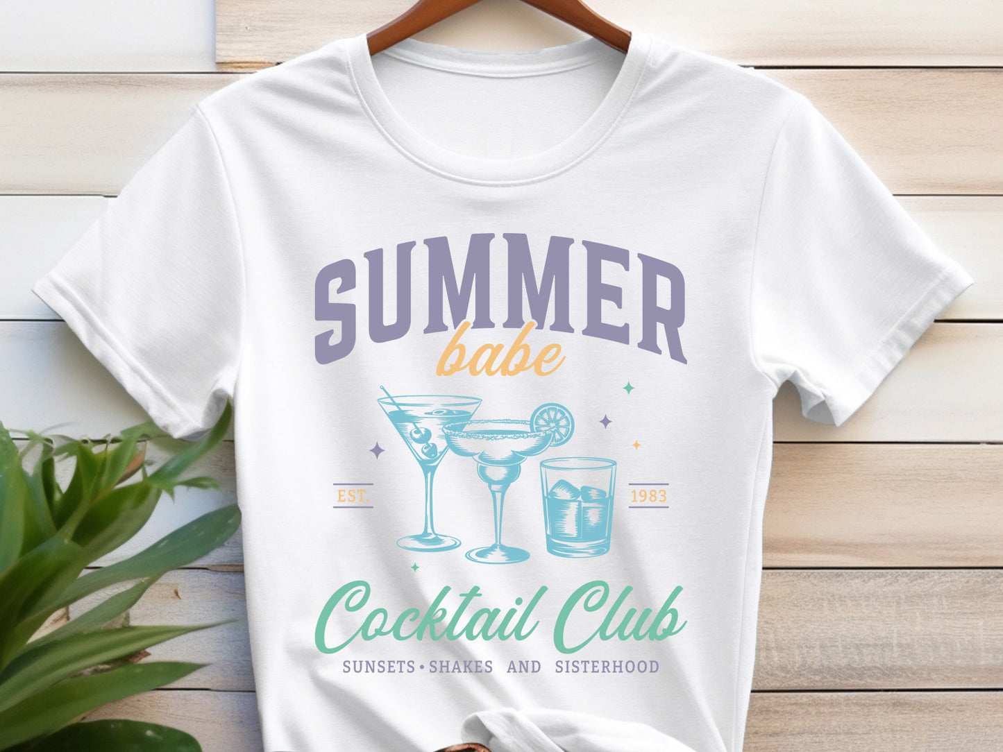 Summer Babe Cocktail Club SVG Vector