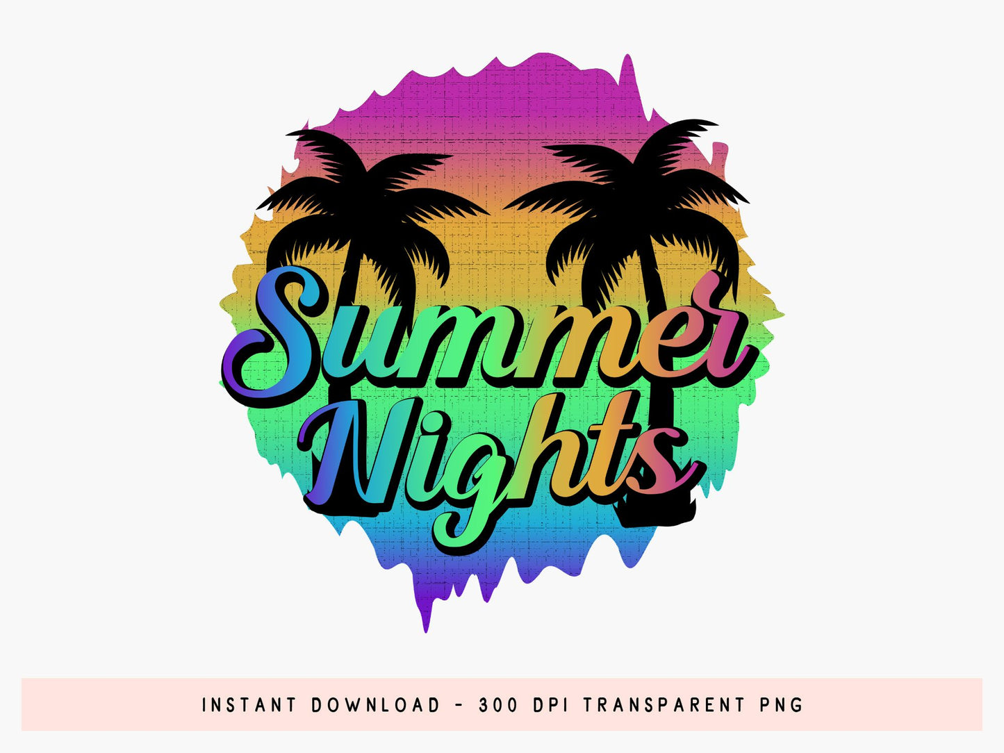Summer Nights PNG Sublimation Design