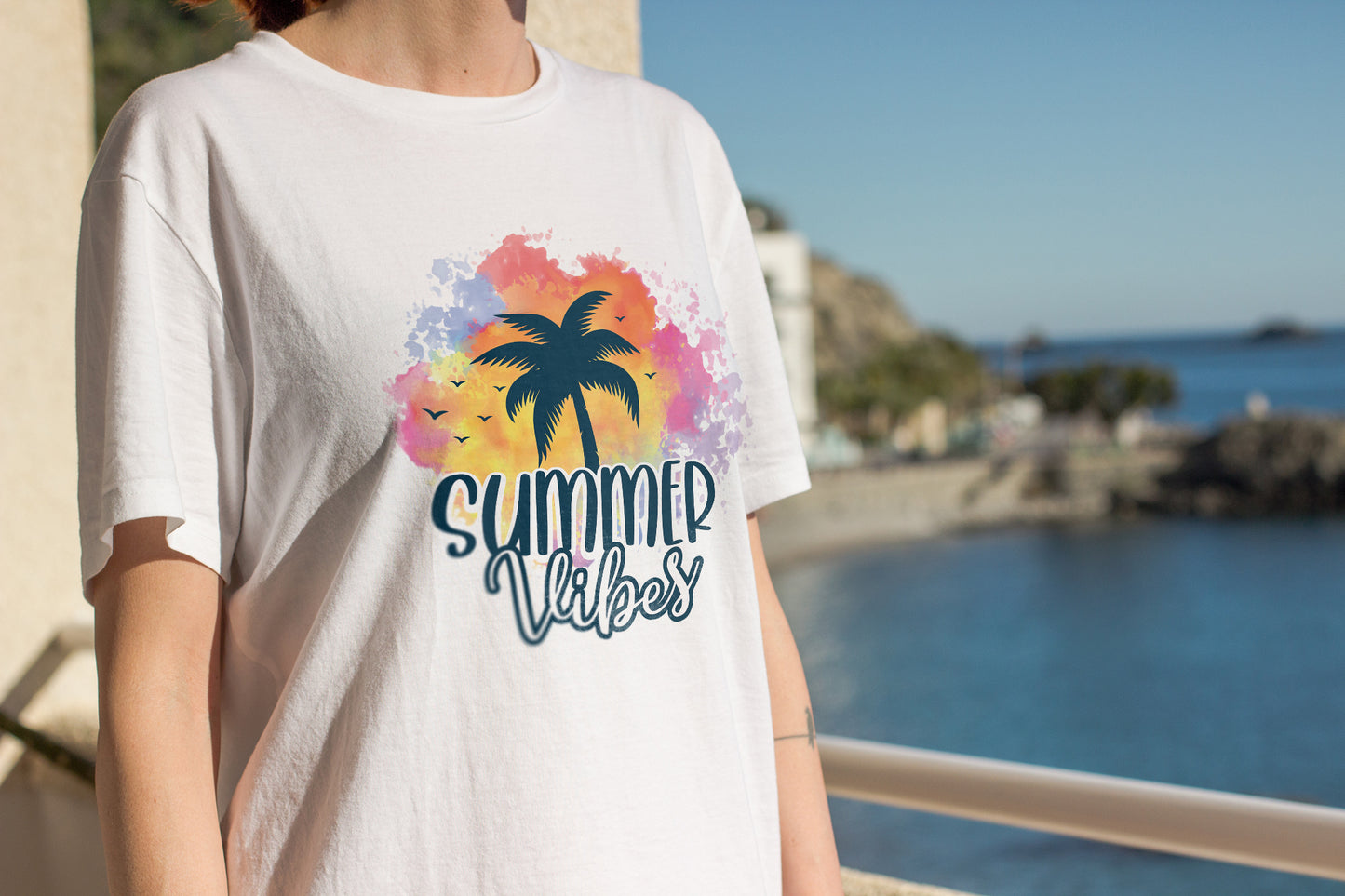 Summer Vibes PNG Sublimation Design
