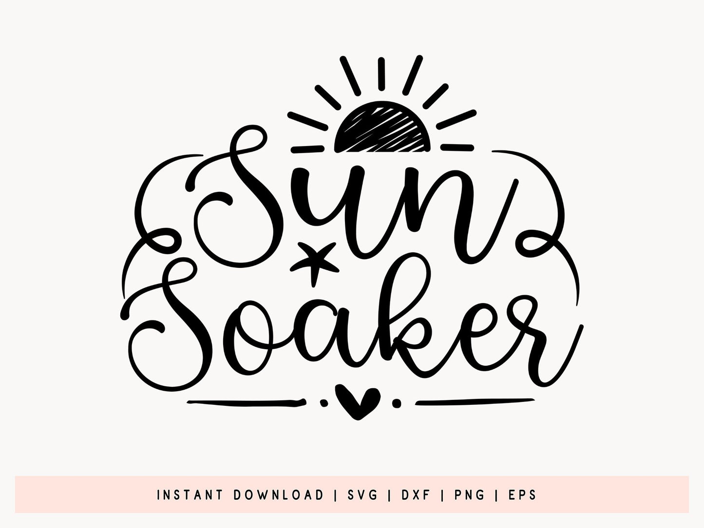 Sun Soaker, Beach SVG File for Cricut