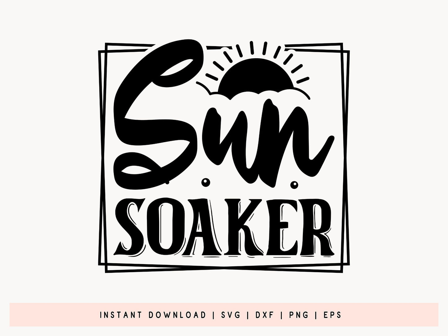 Sun Soaker, Beach SVG Vector