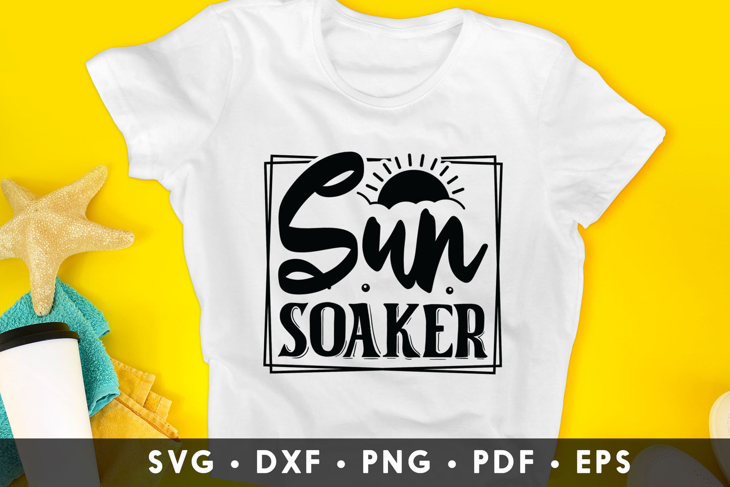 Sun Soaker, Beach SVG Vector