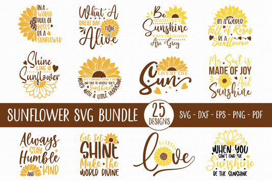 Sunflower SVG Designs Bundle