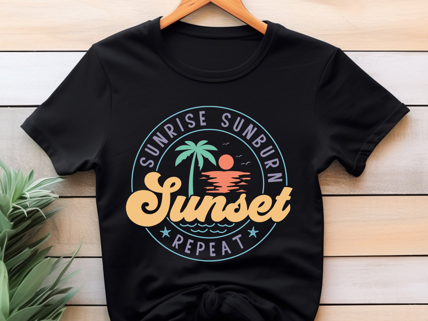 Sunrise Sunburn Sunset Repeat, Summer SVG