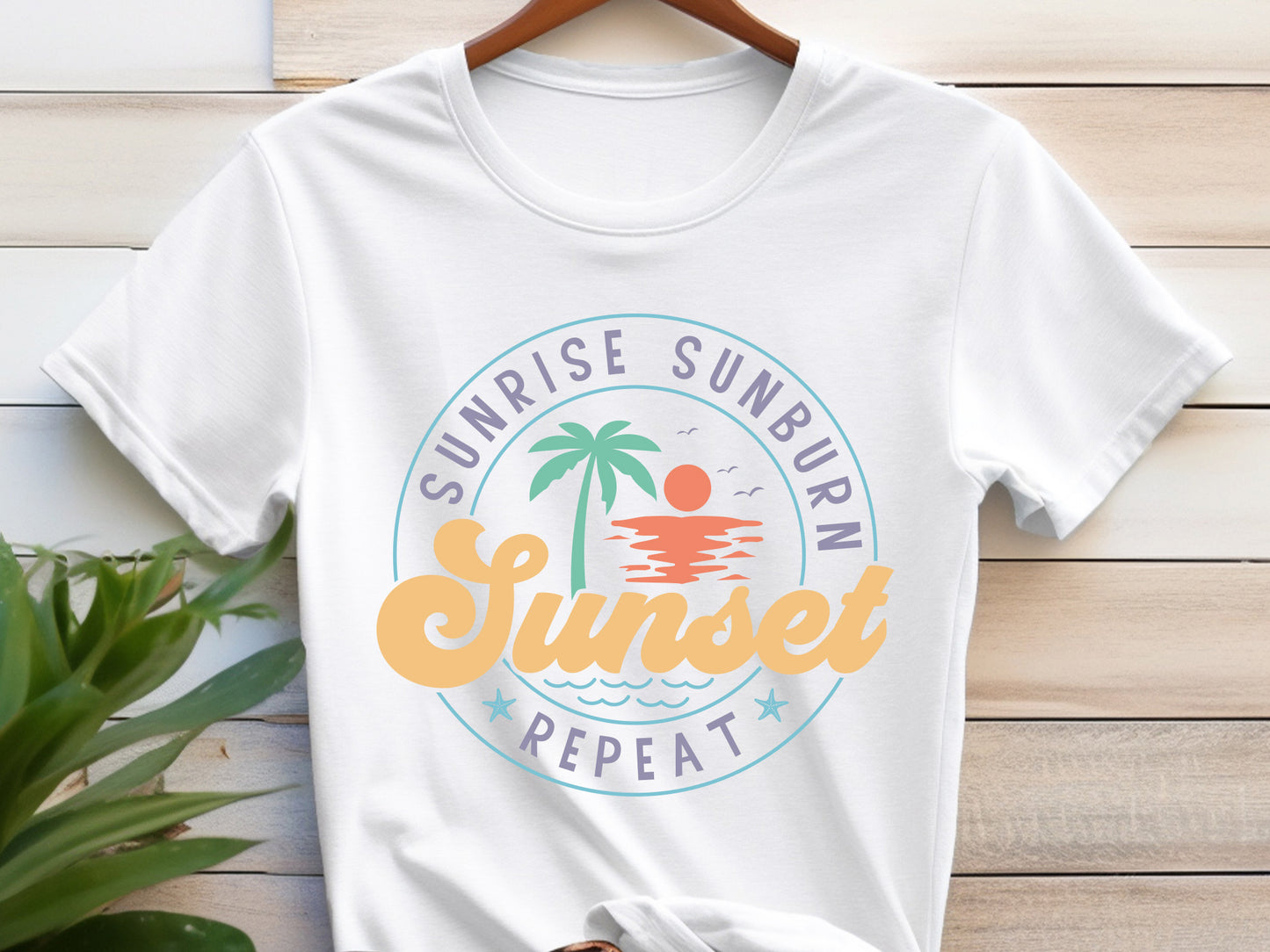 Sunrise Sunburn Sunset Repeat, Summer SVG
