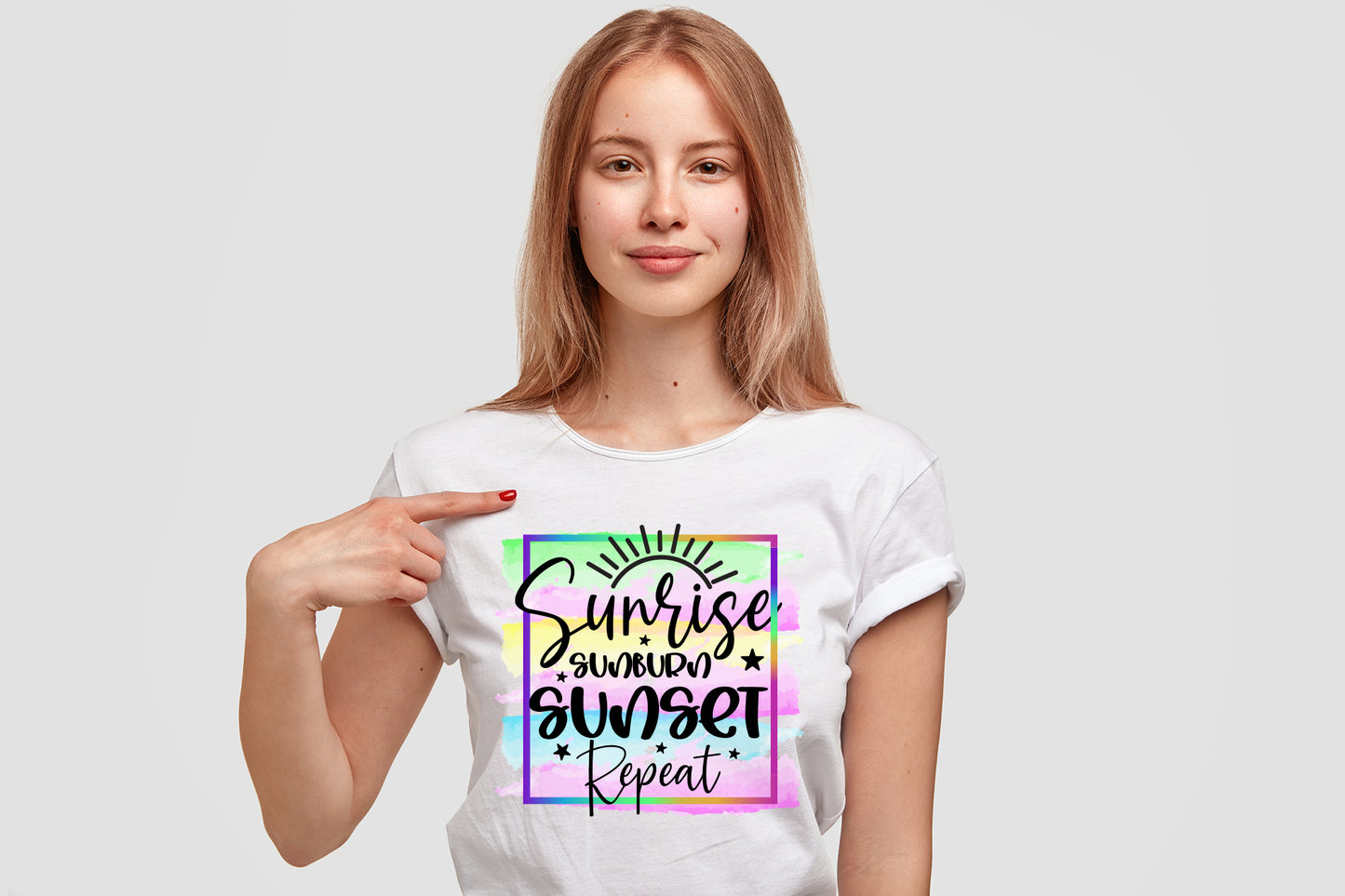 Sunrise Sunburn Sunset Repeat, Summer Sublimation