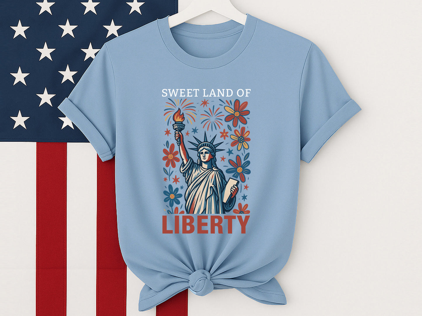 Sweet Land Of Liberty, 4th of July Statue Sublimation