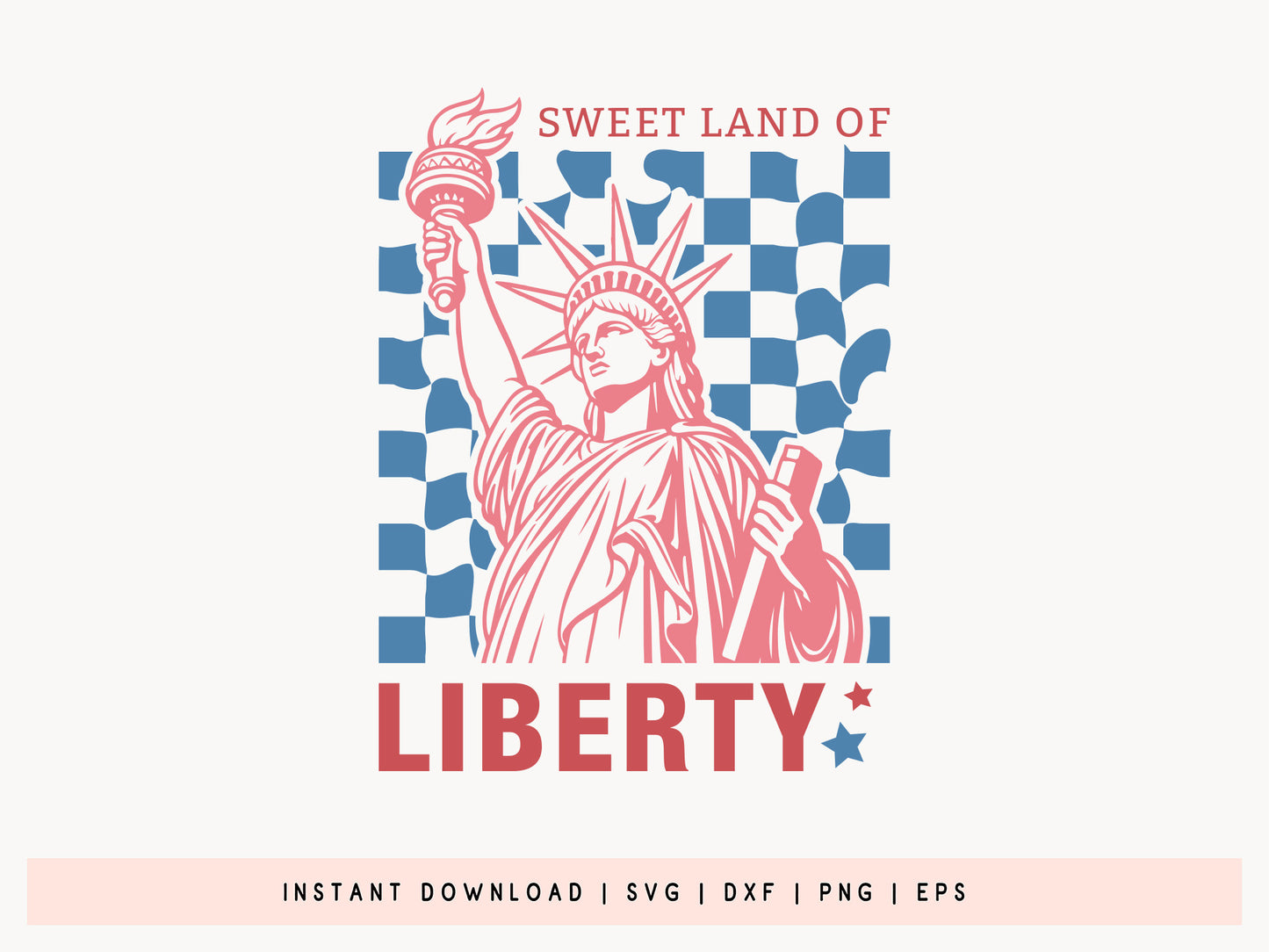 Sweet Land of Liberty, 4th of July Statue SVG