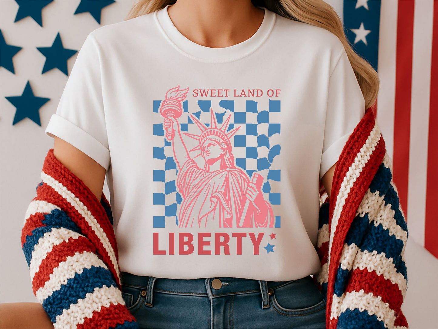 Sweet Land of Liberty, 4th of July Statue SVG