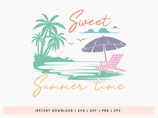 Sweet Summer Time SVG Vector