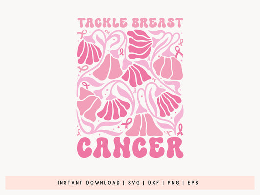 Tackle Breast Cancer SVG Boho Floral