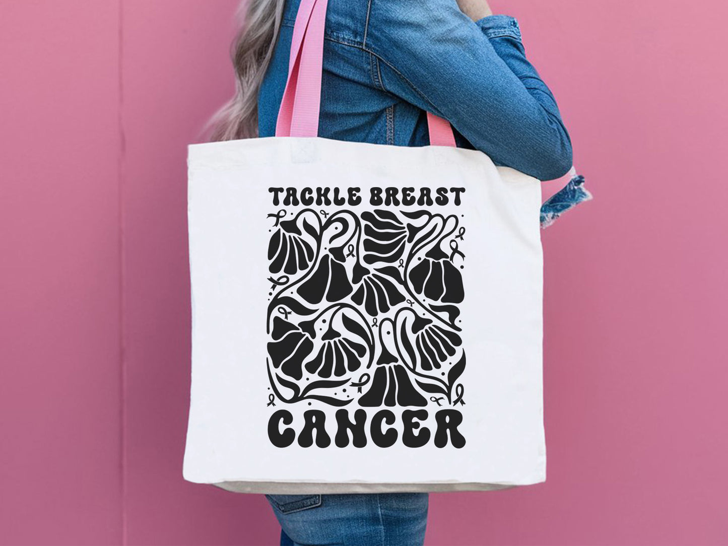 Tackle Breast Cancer SVG Boho Floral