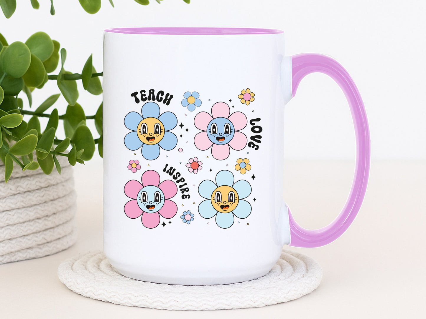 Teach Love Inspire, Groovy Teacher Sublimation