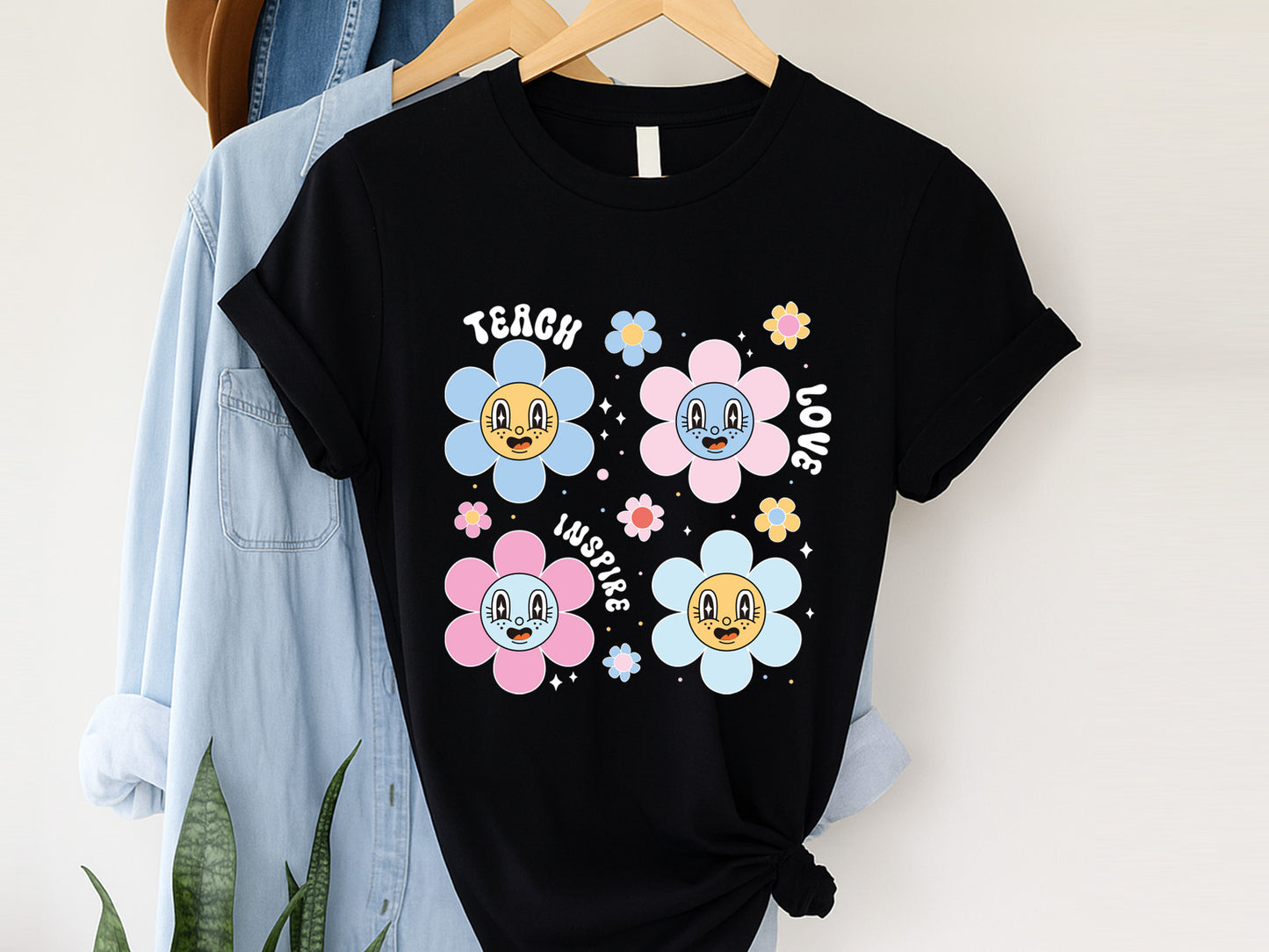 Teach Love Inspire, Groovy Teacher Sublimation