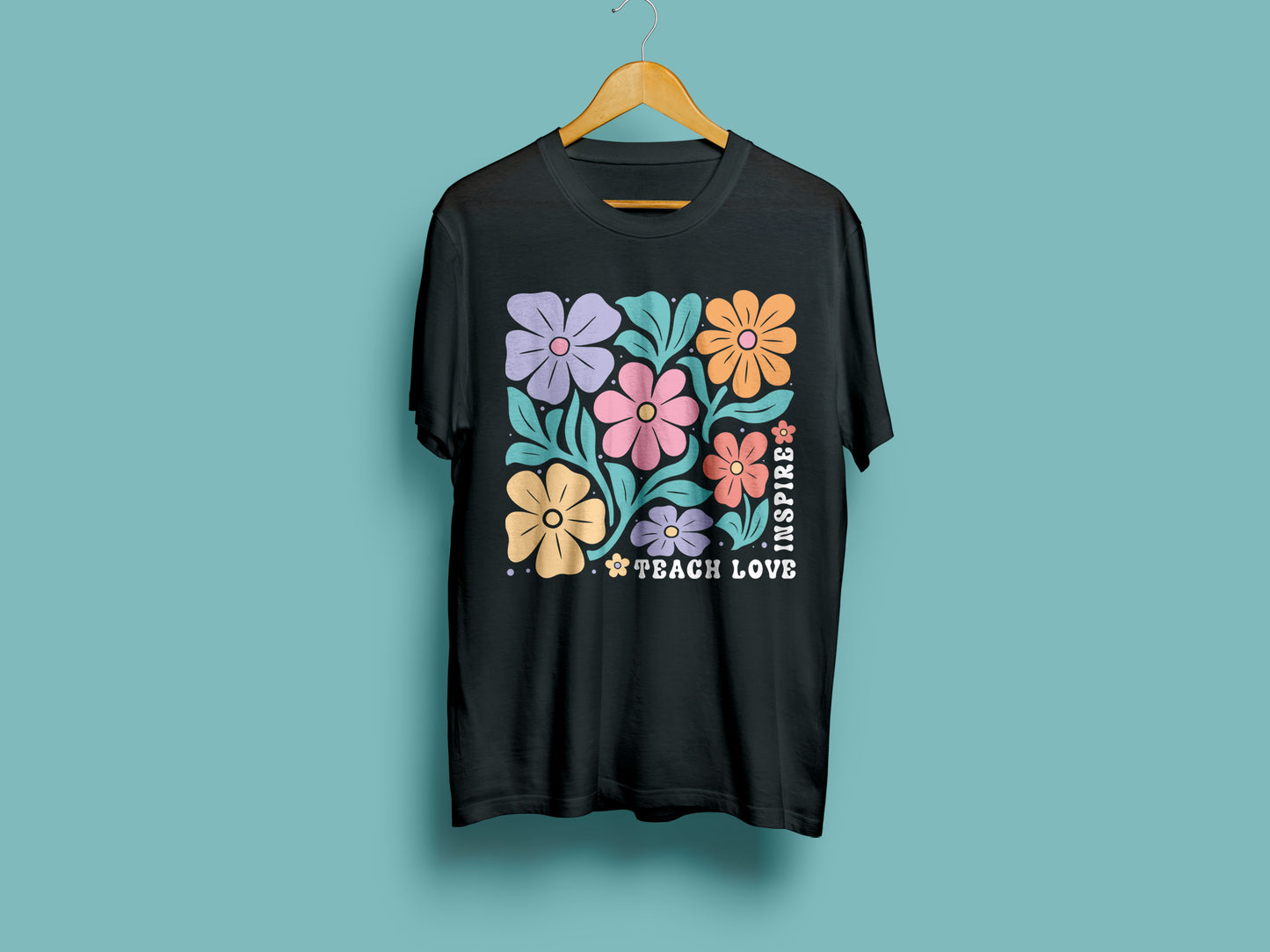 Teach Love Inspire, Teacher Boho Flower SVG