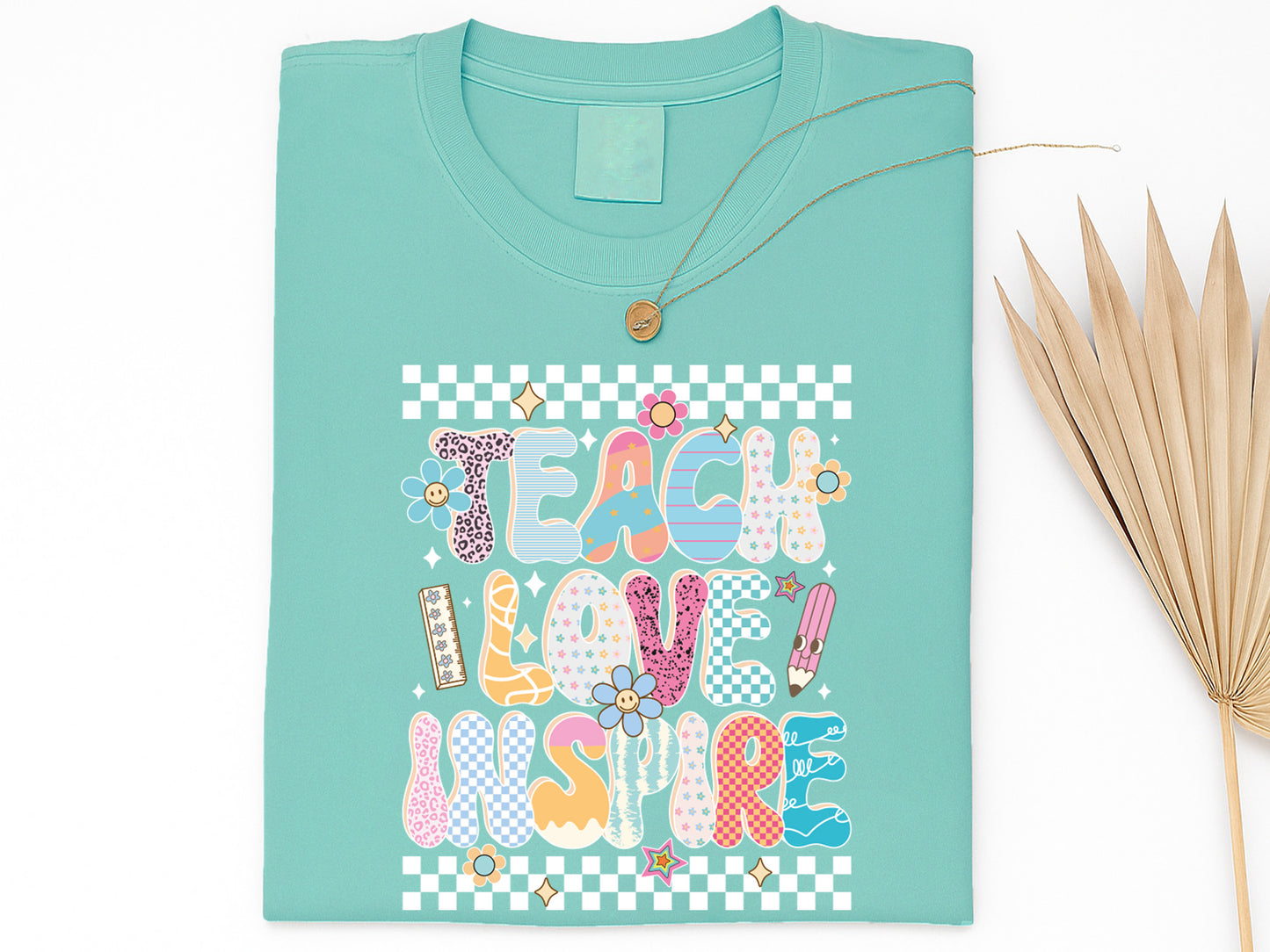 Teach Love Inspire, Teacher Sublimation Groovy