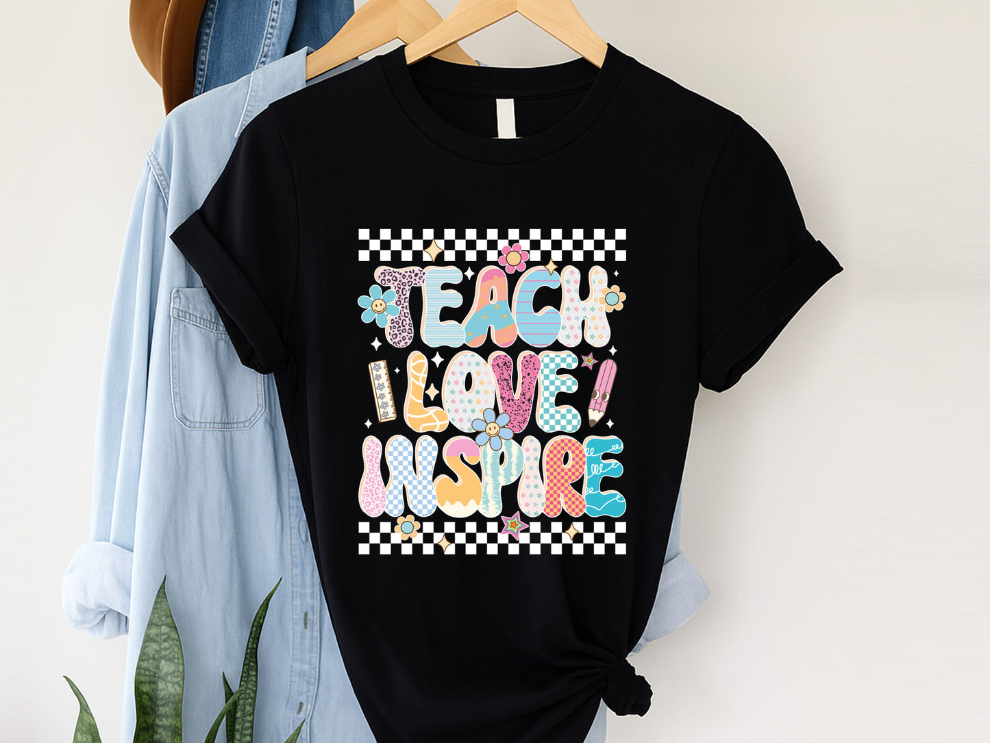 Teach Love Inspire, Teacher Sublimation Groovy