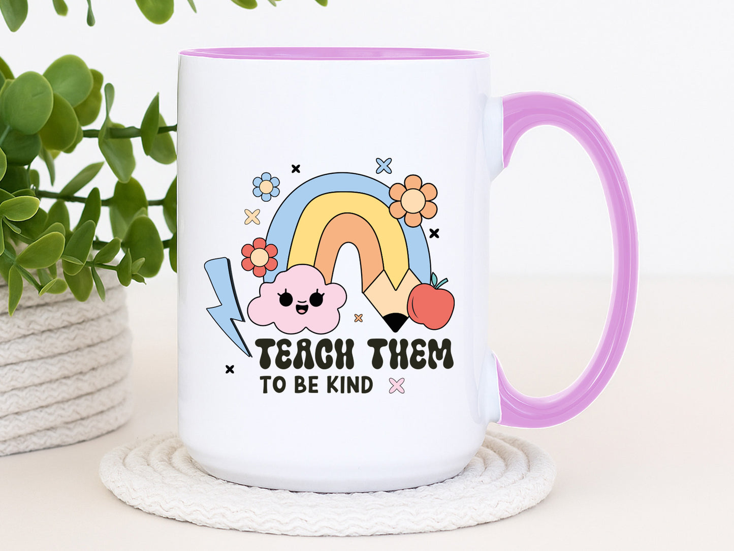 Teach Them to be Kind, Teacher Groovy Sublimation